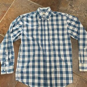 Wrangler riata mens button down plaid shirt